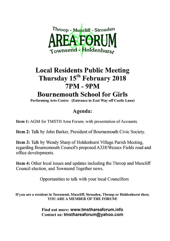TMSTH Area Forum Agenda February 2018